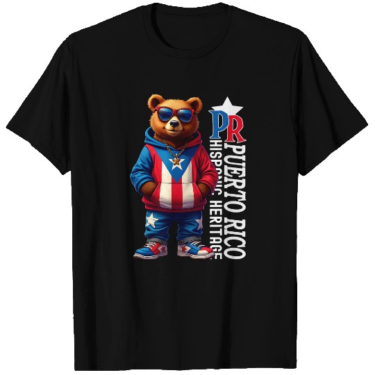 Bear Pet Funny Puerto Rico Flag Cute Teddy Bear Boricua Puerto Rican 8 T-Shirts
