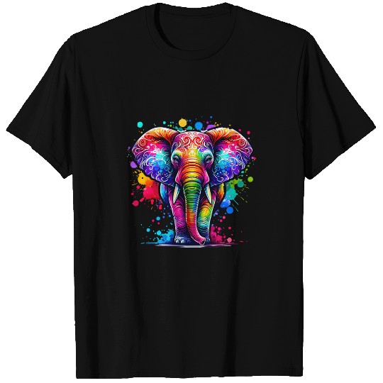 Elephant Pet Face Colorful Pop Art Elephant Women Men Kids T-Shirts
