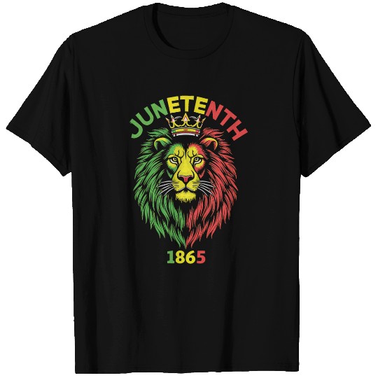 Lion Pet Juneteenth 1865 Freedom Lion King Pride Strength Africa T-Shirts
