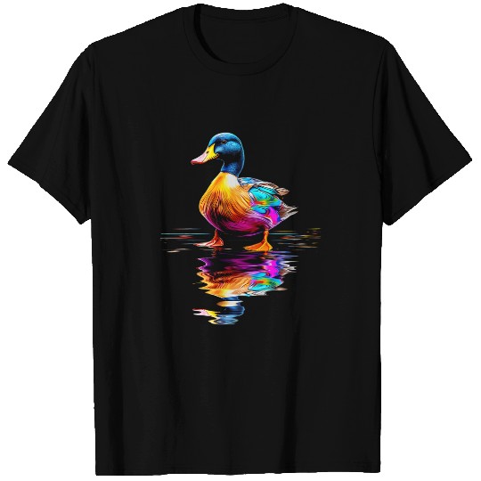Duck Pet Cute Art Animal Colorful Graphic Motif Duck T-Shirts