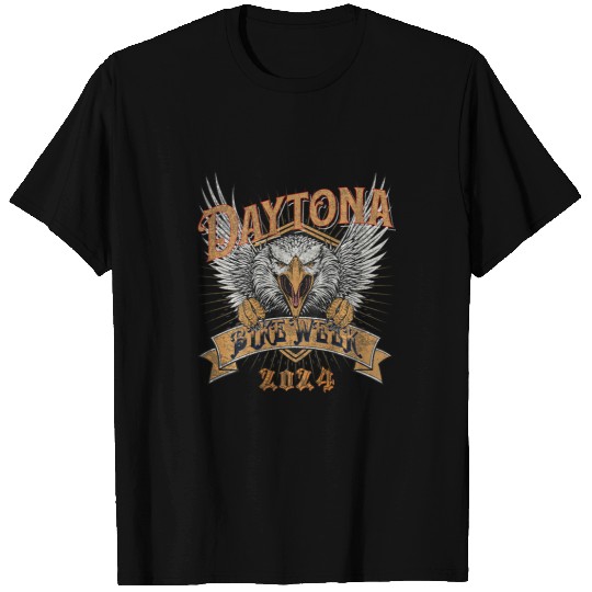 2024 DAYTONA BEACH BIKE WEEK vintages RALLY ART ON BACK 1 T-Shirts