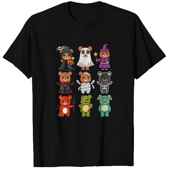Bear Pet Bear Spooky ghosts BooJee Horror Pumpkin Bear Halloween T-Shirts