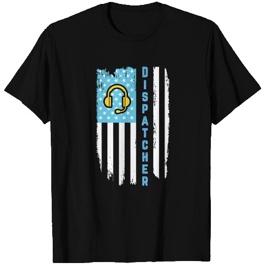 911 American Flag Patriotic Police Emergency Dispatcher T-Shirts