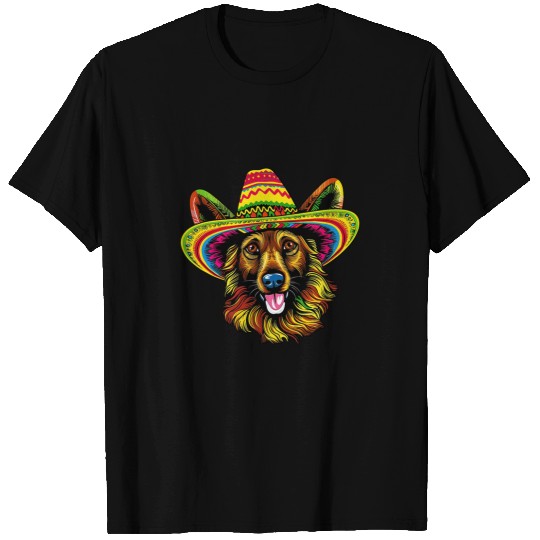 German Shepherd Funny Dog Cinco de Mayo Party Animal Fiesta 2 T-Shirts