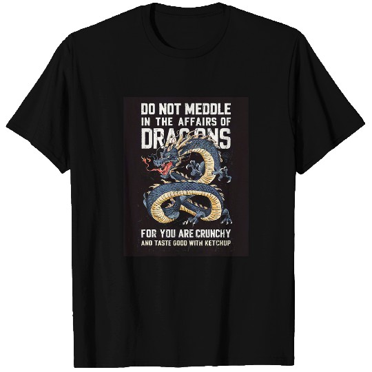 Dragon Pet Japanese Dragon Don t Meddle In The Affairs Funny Quote T-Shirts