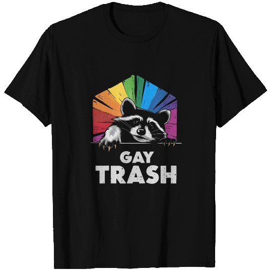 Raccoon Pet Gay Trash Raccoon LGBT Rainbow Gay Gift For Pride Month T-Shirts