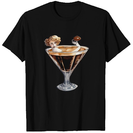 Coffee Fun vintages Espresso Martini Coffee Lover Design Cold Cocktail T-Shirts