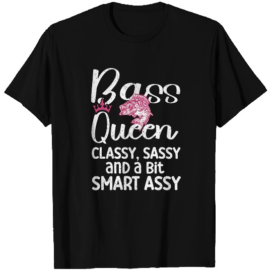 Fishing Bass Queen Fish Catching Fisherman T-Shirts