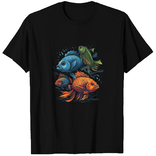 Fisher fishing man fish hook fishing fish motif 9 T-Shirts