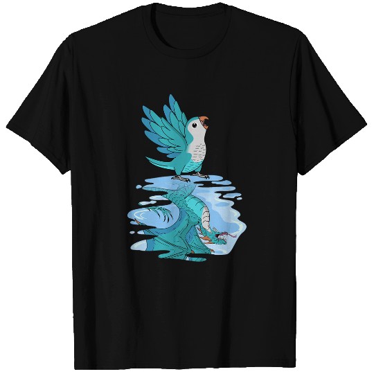 Dragon Pet Parrot Dragon Reflection I Blue Monk Parakeet Quaker T-Shirts