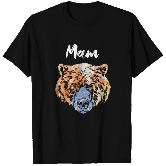 Bear Pet Mam Mom Bear Mommy Brown Bear Floral Pattern Love T-Shirts