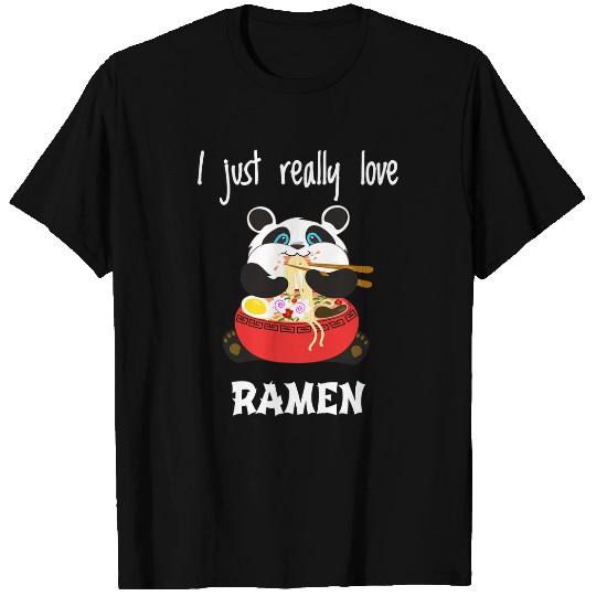 Panda Pet I Just Really Love Ramen Panda T-Shirts