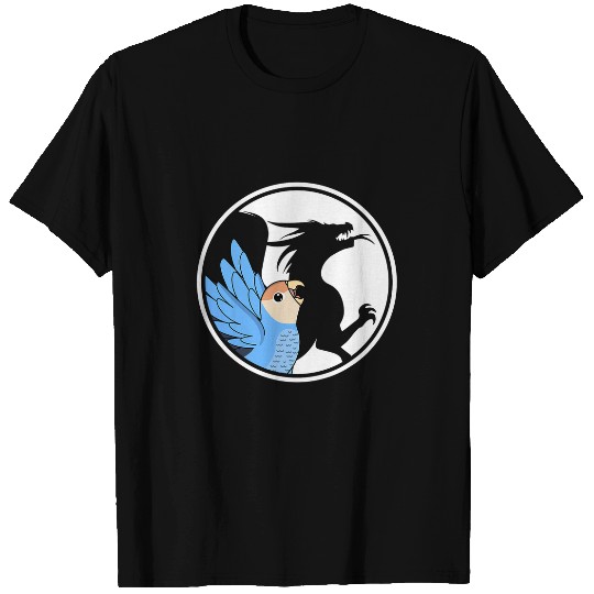 Dragon Pet Parrot Dragon Shadow I Peachfaced Blue Lovebird T-Shirts