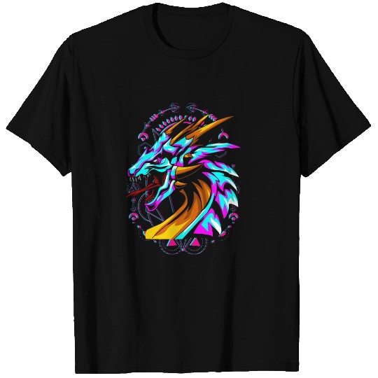 Dragon Pet Japanese Tokyo Dragon Retro 80s Vaporwave Sakura T-Shirts
