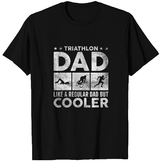 Funny Triathlon Design For Men Dad Swim Bike Run Triathletes 4 T-Shirts