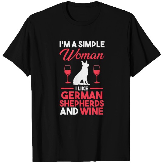Wines Fun Dog German Shepherd T-Shirts