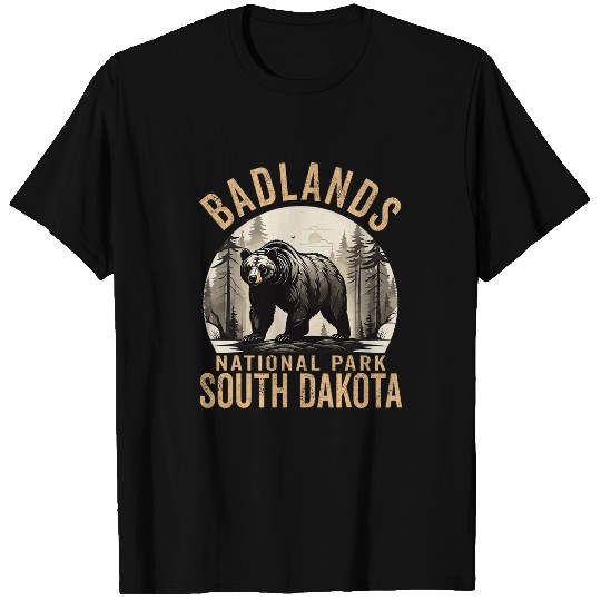 Badlands National Park Retro vintages South Dakota Mom Bear T-Shirts