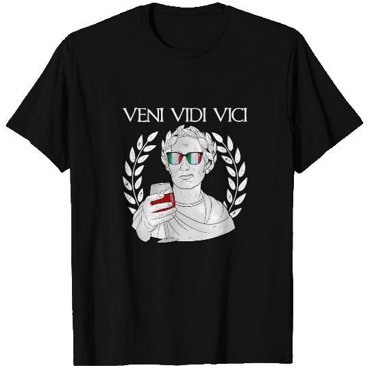 Wines Fun Funny Julius Caesar Veni Vidi Vici Red Wines Tasting Winery T-Shirts