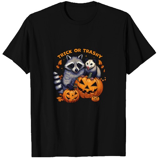 Raccoon Pet Trick Or Trashy Funny Raccoon Halloween T-Shirts