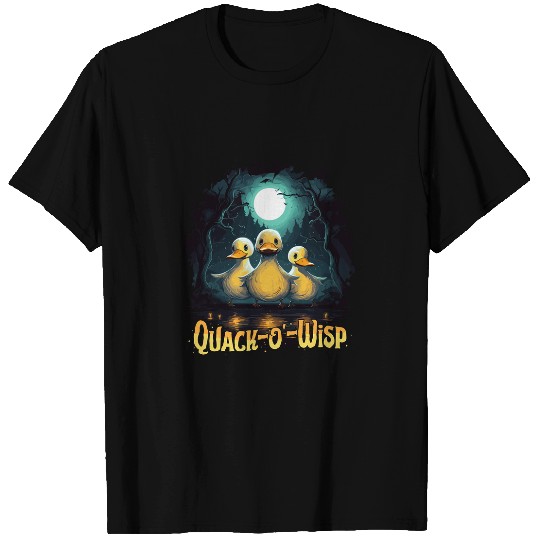 Duck Pet Funny Halloween Duck Ghosts Swamp Party Graphic Moonlight T-Shirts