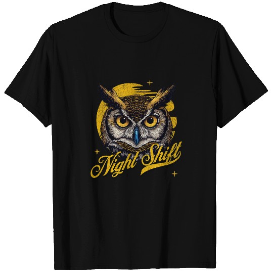 Owl Pet Night Shift Owl T-Shirts