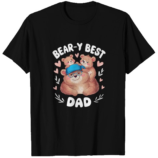 Bear Pet Beary bests Dad Cute Bear Family Design T-Shirts