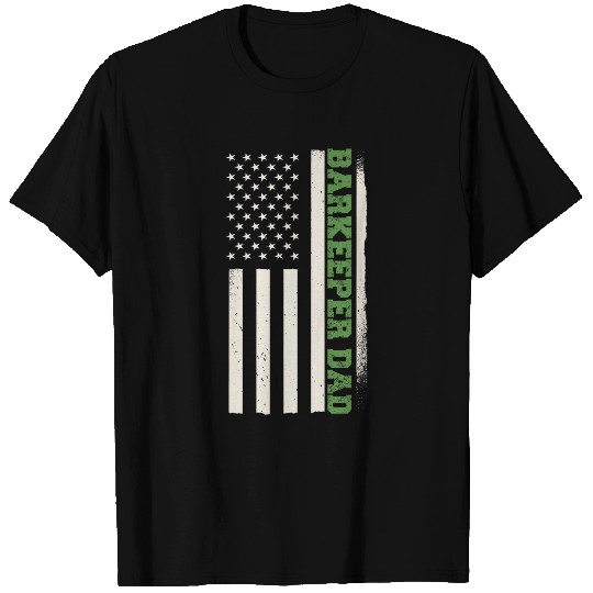 Patriotic Bartender Barman Bartending Barkeeper Dad T-Shirts