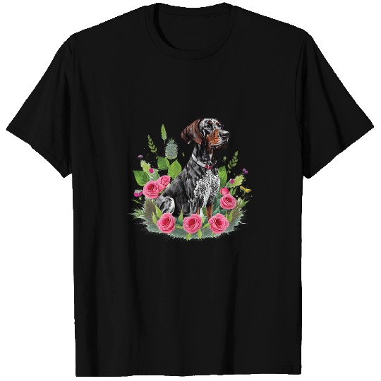 German Shorthaired Bouquet Flower Happy Mothers Day Dog T-Shirts