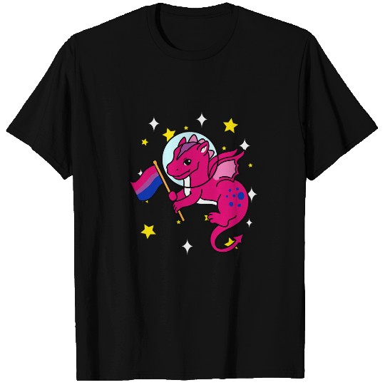 Dragon Pet Bisexual Pride Dragon In Space Bisexual T-Shirts