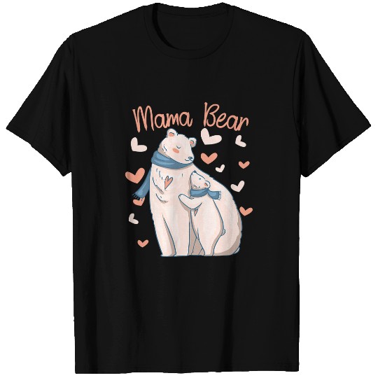 Bear Pet Mama Bear Mom Mothers Day Womens Pregnancy Polar Bear Child T-Shirts