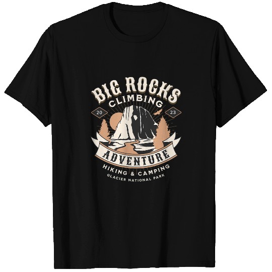 Glacier National Park Rocks Climbing Outdoor Adventure T-Shirts