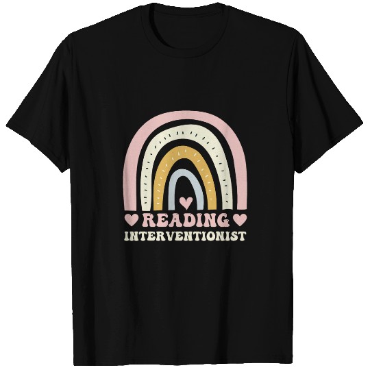 Reading Interventionist Application Rainbow Reading Teacher T-Shirts