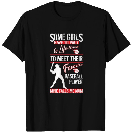 Funny Baseball Favorite Baseball Player Calls Me Mom T-Shirts