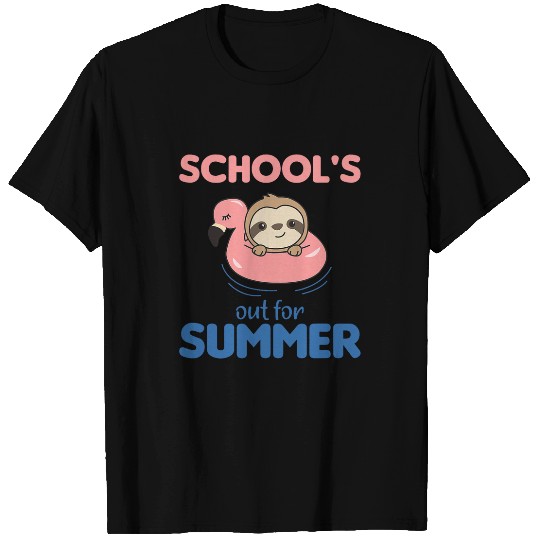 Sloth Pet schools out for summer Sloth Funny Animals In Summer T-Shirts