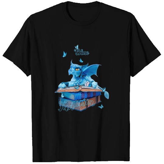 Dragon Pet Blue Book Dragon with Butterfly T-Shirts