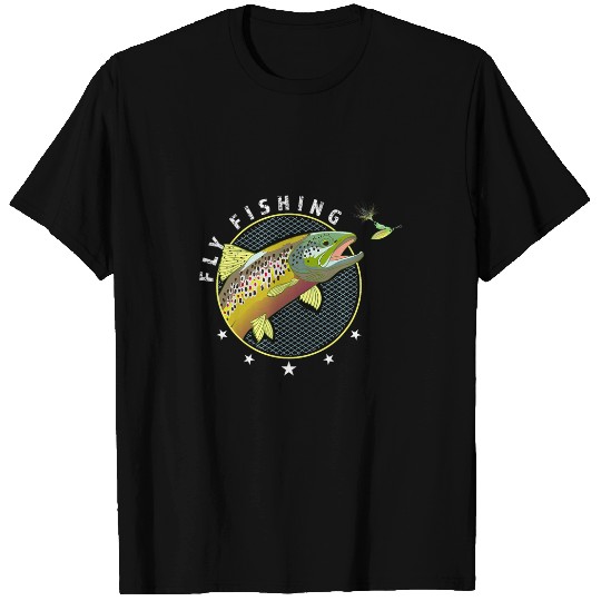Fly Fishing Streamers Nymph Brook Trout Fisherman T-Shirts