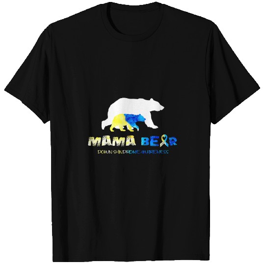 Bear Pet Mama Bear Down Syndromes Awareness Survivors T-Shirts