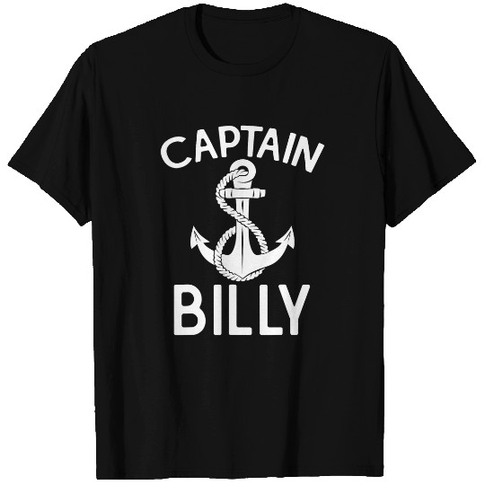 Captain Billy Yacht Boat Anchor Boating Ship T-Shirts
