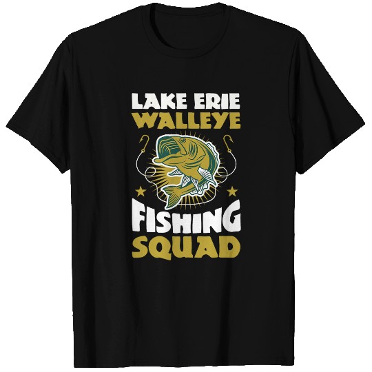 Freshwater Fisherman Lake Erie Walleye Fishing Squad T-Shirts