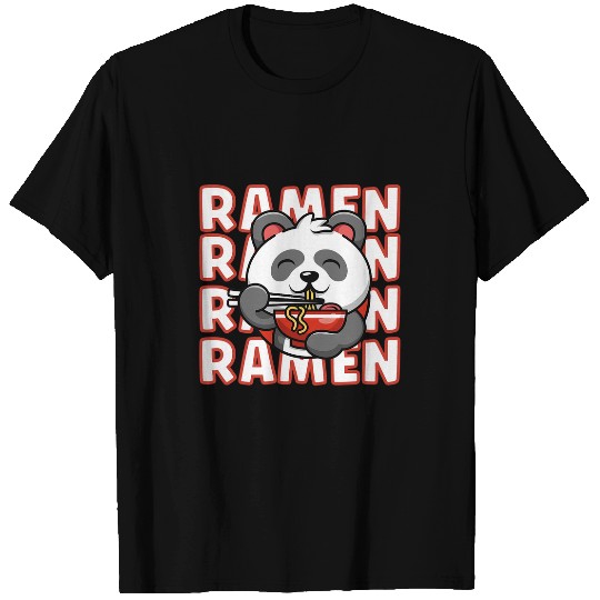 Panda Pet Ramen Noodles Kawaii Cute Anime Panda Bear Lover Kids T-Shirts