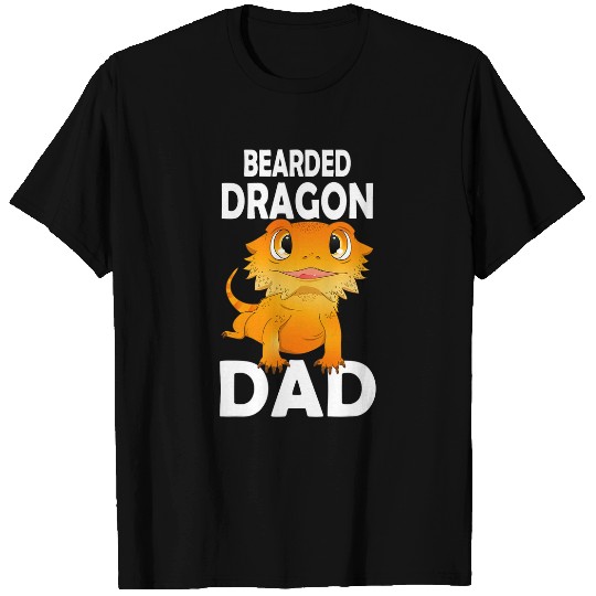 Bearded Dragon Dad Fathers Day lizard Pagona Reptiles Pet T-Shirts