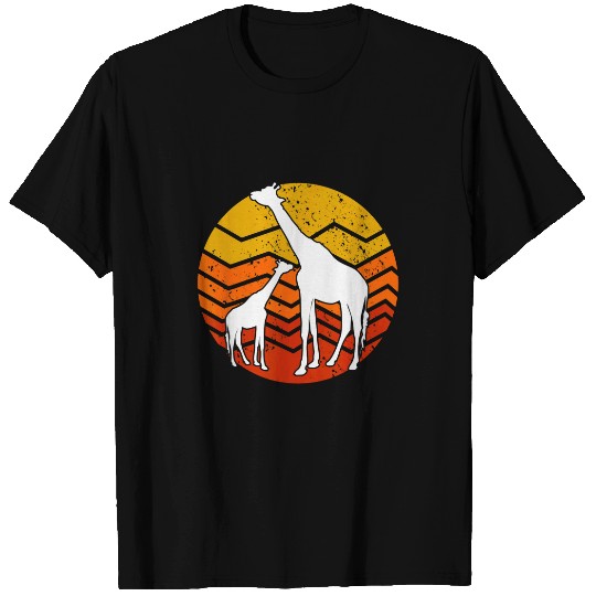 Giraffe Pet Mama Baby Giraffe Funny Animal Lover For Women T-Shirts