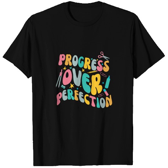 Progress Over Perfection Back To School Teacher Motivational T-Shirts
