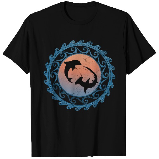 Hammerhead Shark Dolphin Tribal T-Shirts