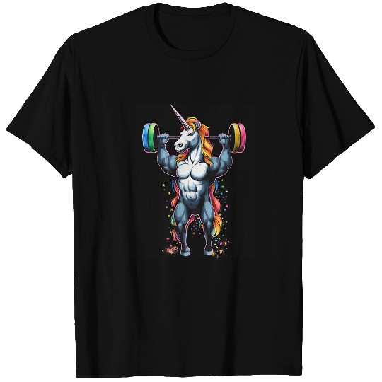 Unicorns Weightlifting Tee Deadlift Fitness Gym Graphic Tee T-Shirts