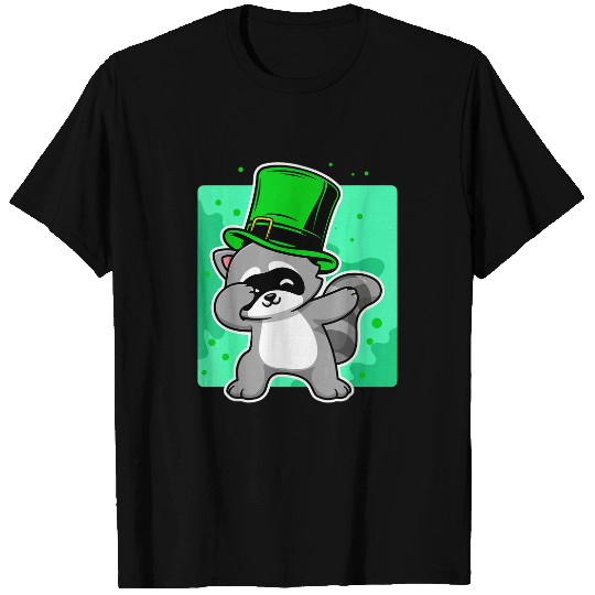 Raccoon Pet Dabbings Raccoon St Patricks Day Lucky Raccoon T-Shirts