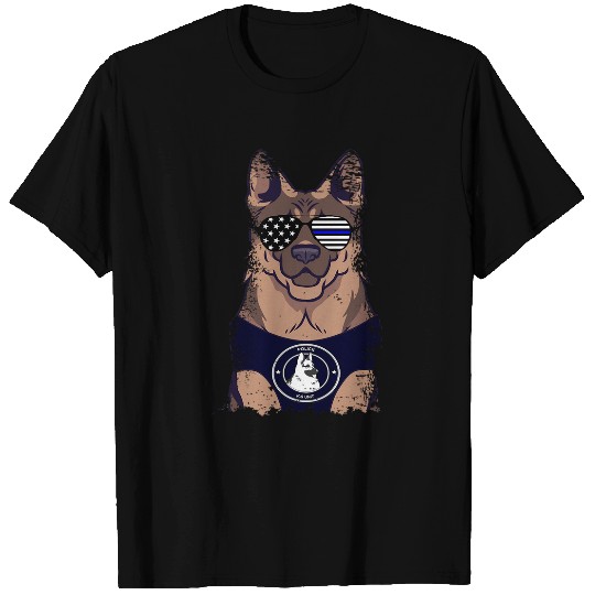 K9 Thin Blue Line Flag German Shepherd Police Dog 1 T-Shirts