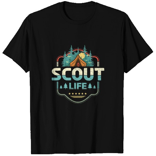 Scout Job Life Scouting Lovers Hiking Happy Camping camper T-Shirts