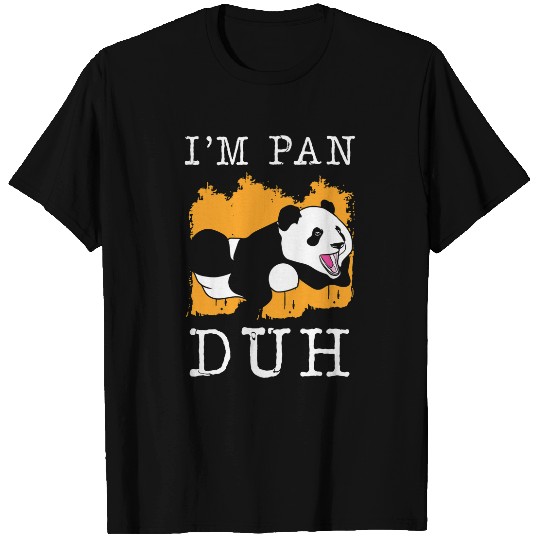 Panda Pet im a pan duh black and white sports bear bamboo roll panda T-Shirts