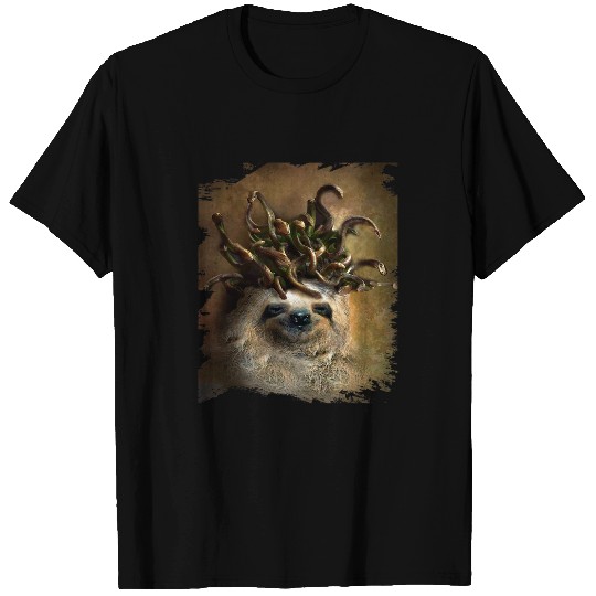 Sloth Pet Evil Slothdusa Medusa Sloth T-Shirts